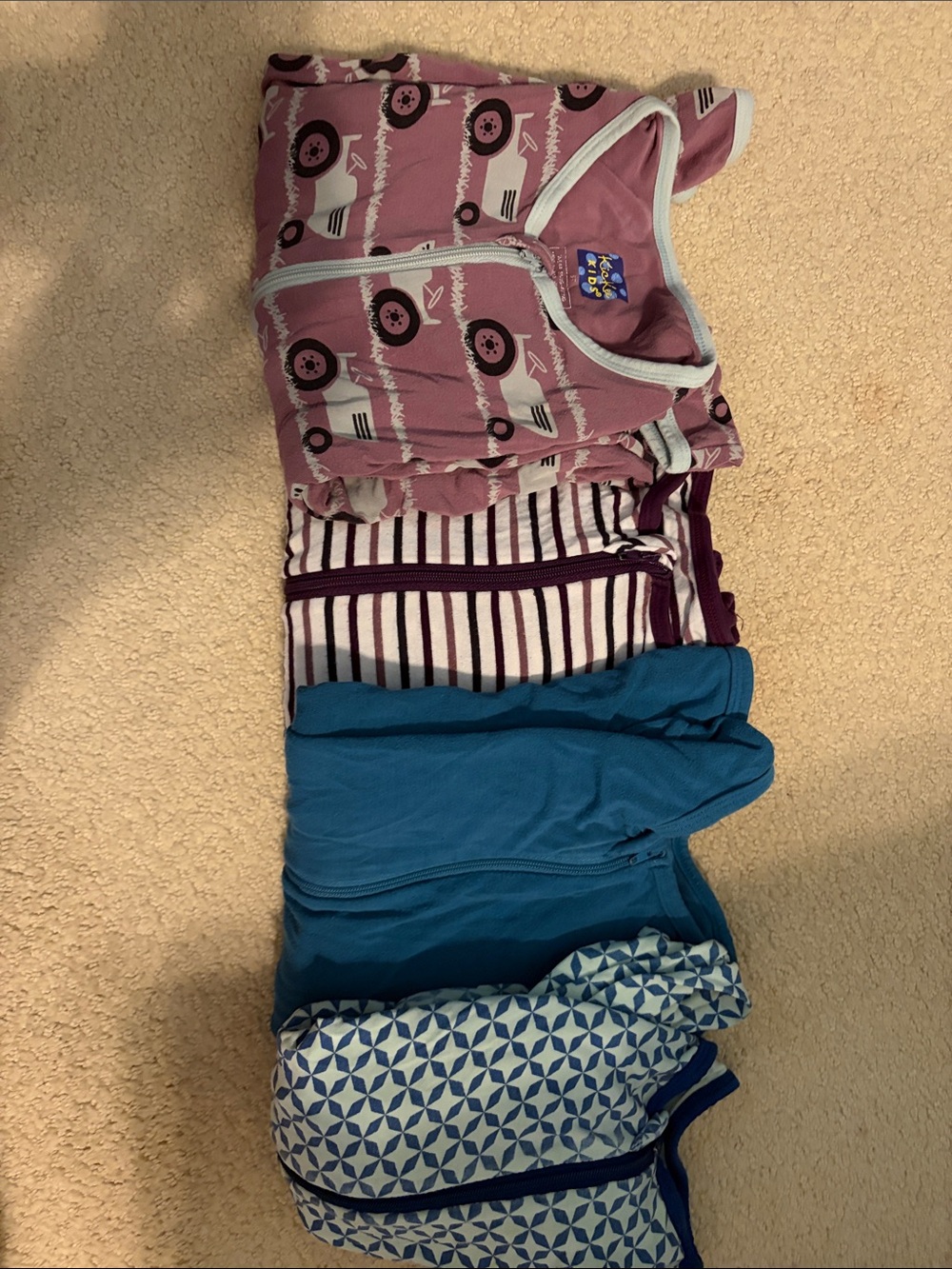 Kickee Pants Footless Zipper Pajama Set